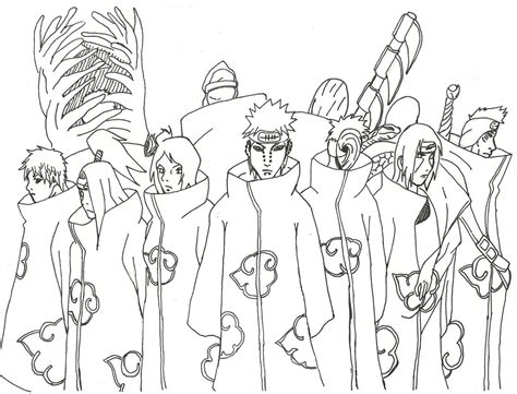 coloriage naruto akatsuki|Coloriage Akatsuki de Naruto Shippuden